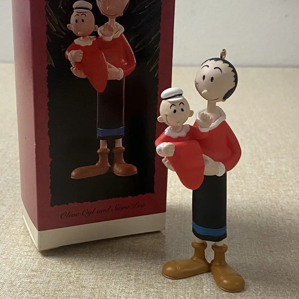 Hallmark‎ Keepsake Ornament Olive Oyl and Sweet Pea From Popeye 1996 Used W/Box
